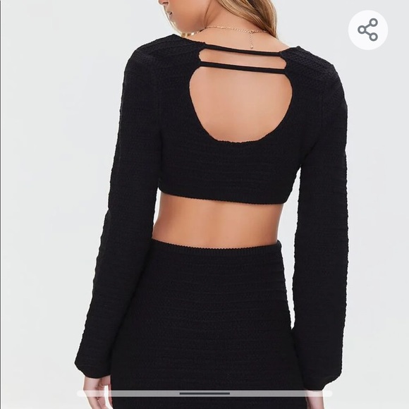 Black Cutout Dress Knit NWT Forever 21 M - Picture 6 of 6